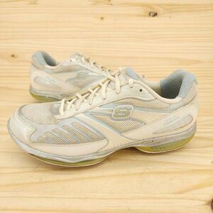 Skechers Shape Ups Toners Women's Shoes Sz 11 White Fabric Toning Sneakers